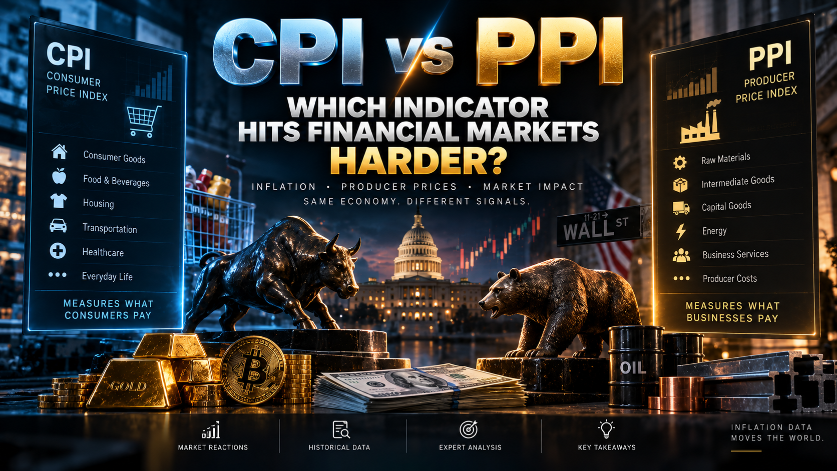 CPI یا PPI؛ کدام شاخص تأثیر بیشتری بر بازارهای مالی دارد؟